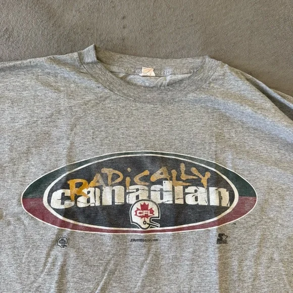 Vintage Single Stage 1996 STARTER t shirt Football Radically Canadian CFL Large - Picture 3 of 10